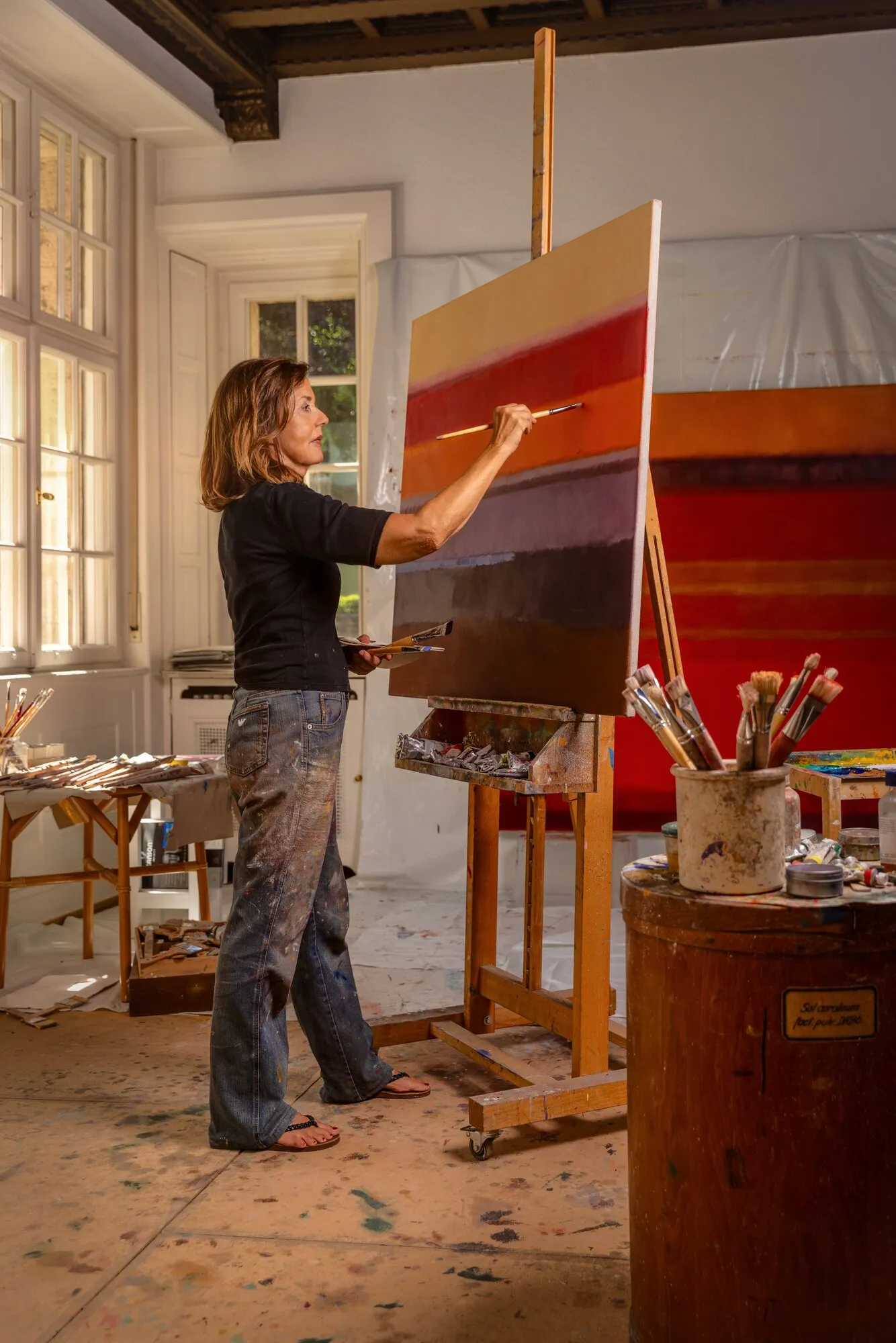 Gabriele Vallentin in her studio